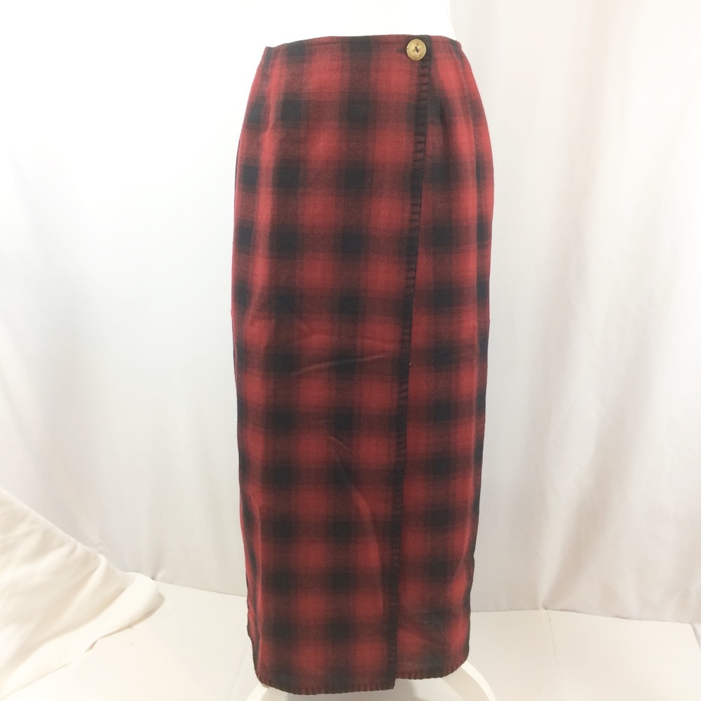 Ralph Lauren plaid wrap skirt